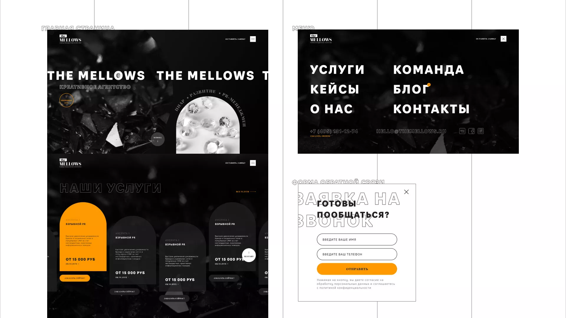 Разработка сайта креативного агентства «The Mellows» в Перми