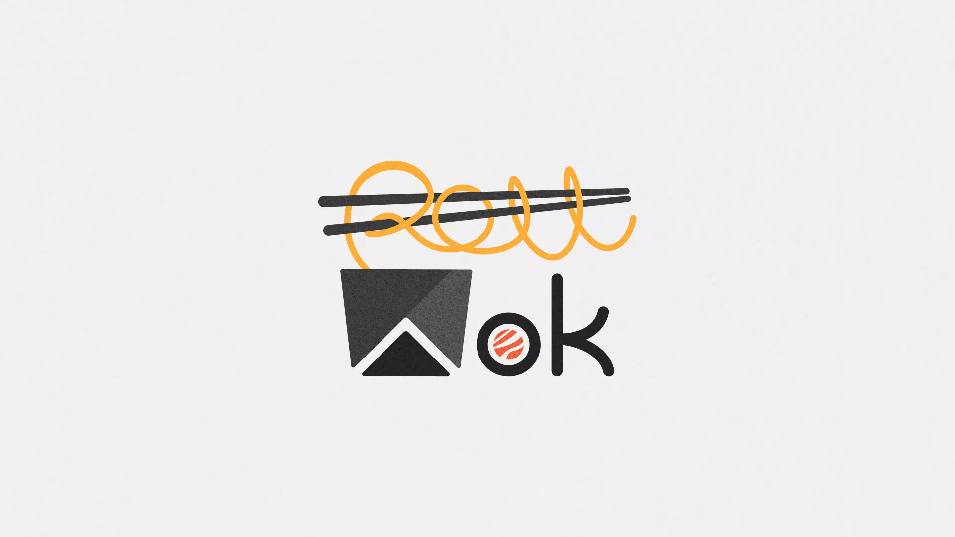 Разработка логотипа суши-бара «Roll Wok Club» в Перми