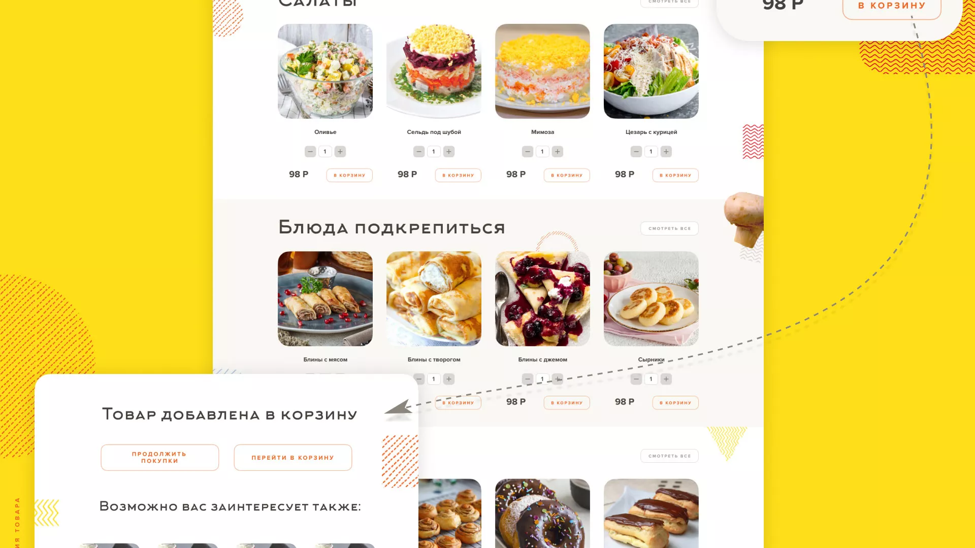 Разработка сайта кафе-столовой «Суп-Мясо-Салат» в Перми